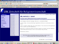 Abbildung: Seite auf zfr-online.de